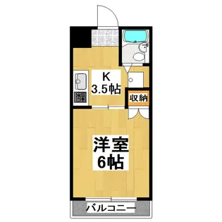 スカイコート旭【3階】の間取り