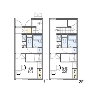 レオパレス湖畔【202号室】の間取り