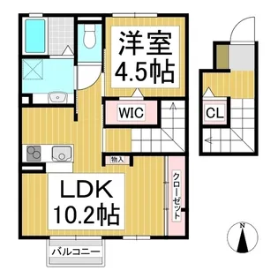 セジュールあい【202号室】の間取り