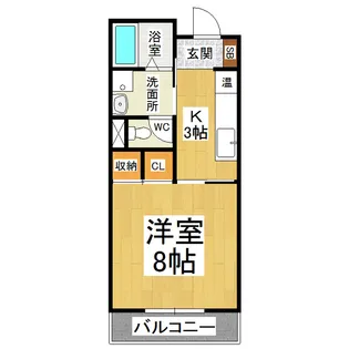 ヴィラ・ルスティカーナ【103号室】の間取り