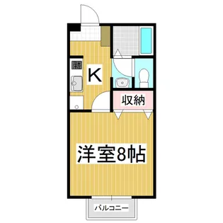 BERRY【202号室】の間取り