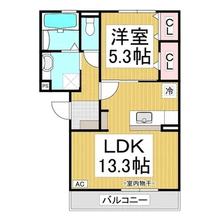 ペルソワール高田【103号室】の間取り