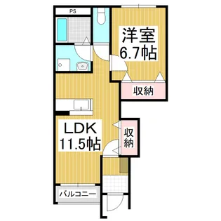 エポック鎌田【1階】の間取り
