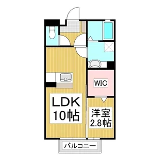 カーサプルメリア【1階】の間取り