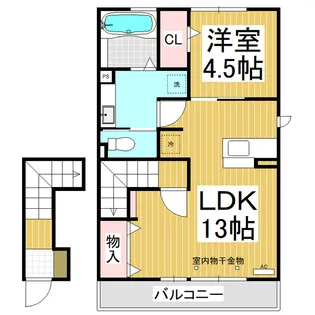 フィガレンス篠山【201号室】の間取り