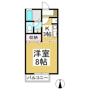 ラミレス【B203号室】の間取り