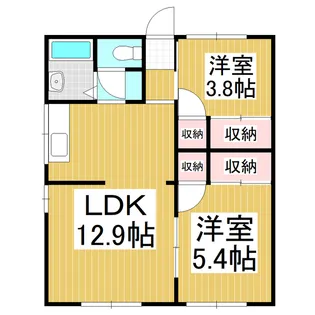 フォーブルロッキー【101号室】の間取り