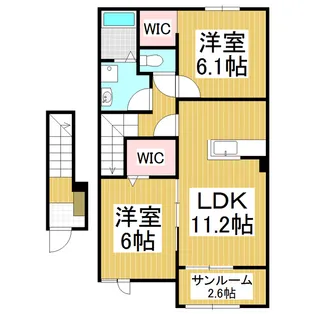 コーポ 里山【2階】の間取り