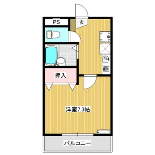 メゾン・ド・ミサトN【N-24号室】の間取り