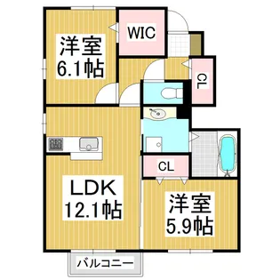 アリスコート・SIMIZU C棟【1階】の間取り