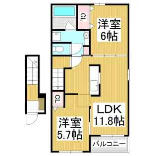 グランツⅡ【2階】の間取り