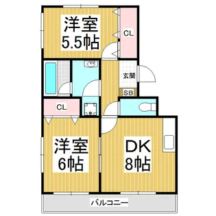 フォレスト小林【202号室】の間取り