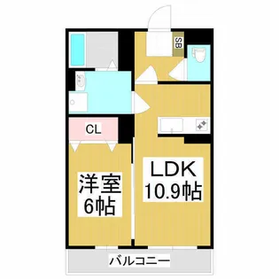 オーク笹部【1階】の間取り