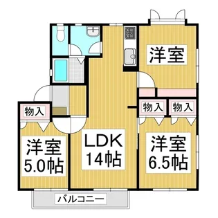 フレグランスA W【1階】の間取り
