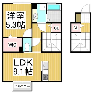 SOLEIL NAKAJIMA【202号室】の間取り