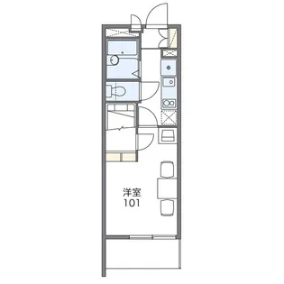 レオパレスメルベーユ【103号室】の間取り