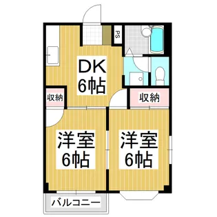 コーポU【1階】の間取り