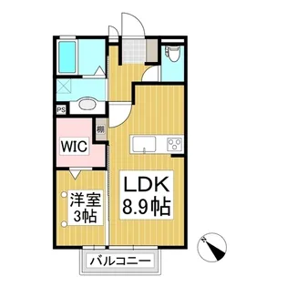 コアヴァンス【205号室】の間取り