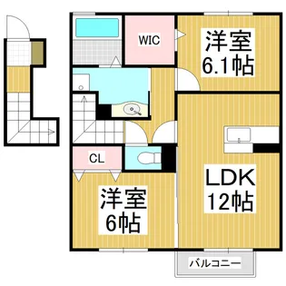 メゾン プレーヌ【201号室】の間取り