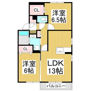 サンコジョウC棟【206号室】の間取り