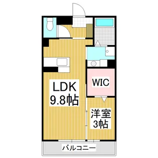 ティアラあづみ野【1階】の間取り