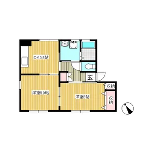 ベルコリーヌ783 A【202号室】の間取り