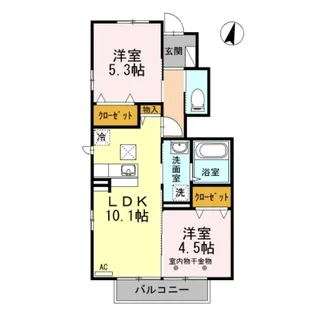 ベル・プリム【1階】の間取り