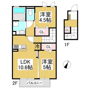 ベル・プリム【2階】の間取り