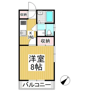 ハイツ コマクサB【101号室】の間取り