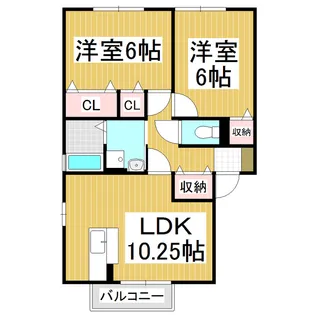 グランパークA棟【1階】の間取り
