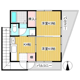 柳原アパート【2F号室】の間取り