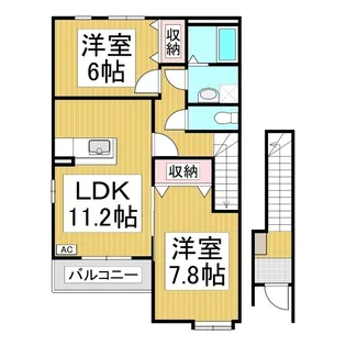 マーガレットコートB棟【201号室】の間取り