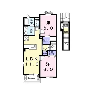 メゾン プリティー【2階】の間取り