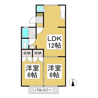 ヴィラ・エール【101号室】の間取り