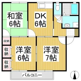 ランズエンド【205号室】の間取り