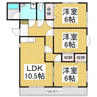 アップルベリー【201号室】の間取り