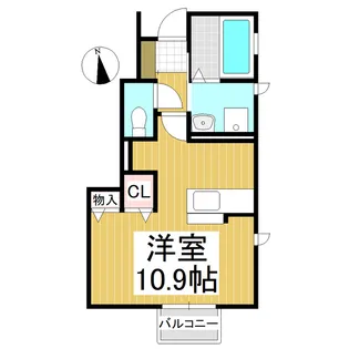 グランサンクⅢ【101号室】の間取り