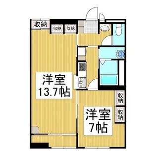 レオパレスセントラルパーク【203号室】の間取り