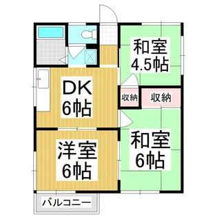 フォーブルつかま【201号室】の間取り