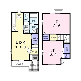 ファミーユ佐久Ⅱ【1階】の間取り