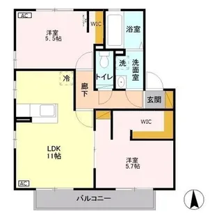 リビングタウン佐久平A【202号室】の間取り