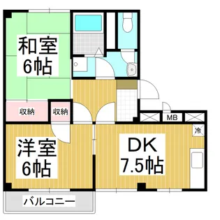 ガーデンタウン北長野 A【2階】の間取り