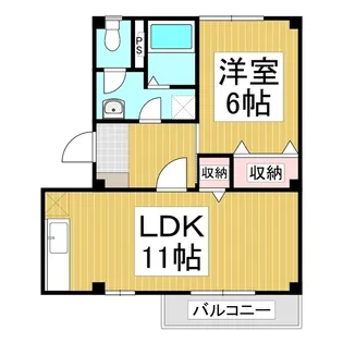 ガーデンタウン北長野 A【1階】の間取り