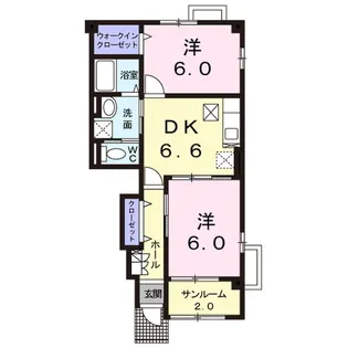 ステイブル中山 A【102号室】の間取り
