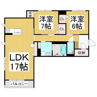 MASTTOWNグランテージ【201号室】の間取り