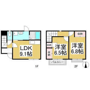 長野県長野市西尾張部【テラスハウス】の間取り