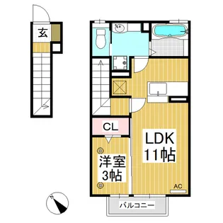 コーモド・フロール【203号室】の間取り