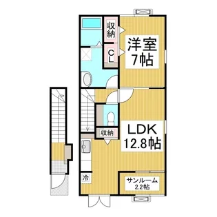 メゾン・ド・フルールⅡ【2階】の間取り