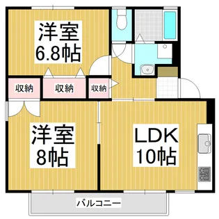 スプリングパーク横田E【2階】の間取り
