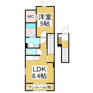 メゾンドルミエール 蟻ヶ崎【2階】の間取り